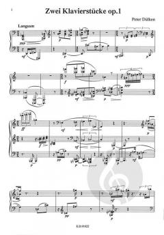 Zwei Klavierstücke von Peter Dülken im Alle Noten Shop kaufen (Partitur)