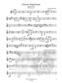 Chorus Angelorum von Manfred Fensterer für Alphorn (Partitur)