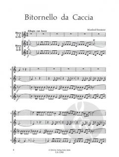 Bitornello da caccia von Manfred Fensterer für Horn Duett