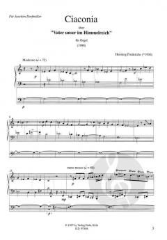 Ciaconia über 'Vater unser im Himmelreich' von Henning Frederichs 