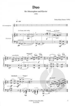 Duo für Altsaxophon und Klavier von Tobias Giesen 