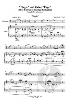 Elegie und kleine Fuge von Kurt Grahl für Posaune (Alt) und Orgel im Alle Noten Shop kaufen