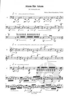 Atem für Atem für Violoncello solo von Heinz Albert Heindrichs im Alle Noten Shop kaufen