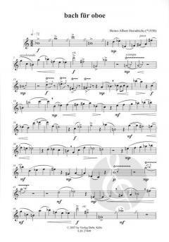 bach für oboe von Heinz Albert Heindrichs 