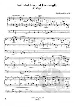 Introduktion und Passacaglia von Karl-Heinz Höne 