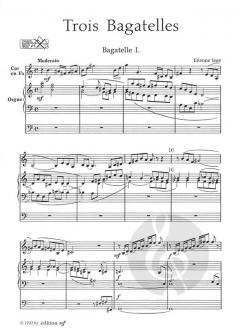 Trois Bagatelles pour Cor et Orgue von Etienne Isoz für Horn und Orgel