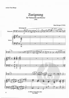 Zueignung von Hans Kemper 