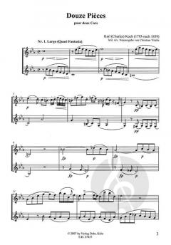 Douze Pièces pour deux Cors von Karl Koch für Horn Duett