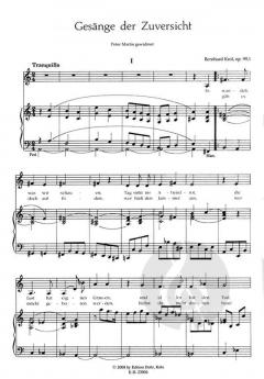 Gesänge der Zuversicht für tiefe Stimme und Orgel von Bernhard Krol 