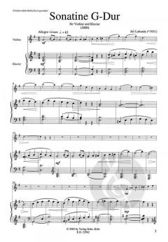 Sonatine für Violine und Klavier von Jiri Laburda im Alle Noten Shop kaufen