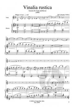 Vinalia rustica für Viola und Klavier von Jiri Laburda im Alle Noten Shop kaufen