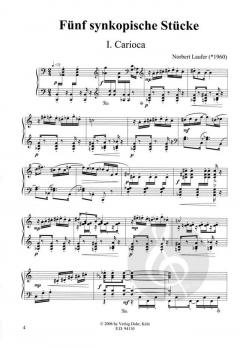 Fünf synkopische Stücke für Klavier von Norbert Laufer im Alle Noten Shop kaufen (Partitur)