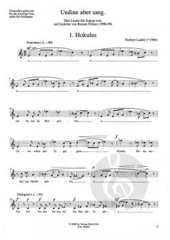 Undine aber sang von Norbert Laufer 