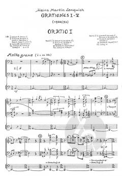 Orationes I-V von Heinz Martin Lonquich 