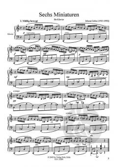 Sechs Miniaturen für Klavier von Johann Lütter im Alle Noten Shop kaufen (Partitur)
