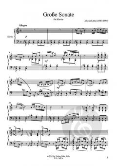 Grosse Sonate für Klavier von Johann Lütter im Alle Noten Shop kaufen (Partitur)