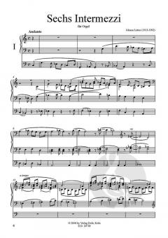Sechs Intermezzi von Johann Lütter 