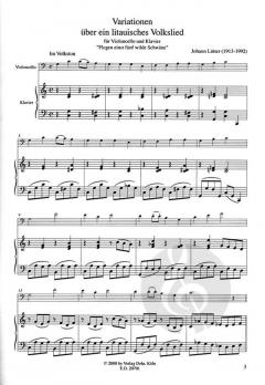 Variationen über ein litauisches Volkslied von Johann Lütter 