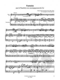 Fantaisie pour le Pianoforte avec accompagnement du Cor von Johann Friedrich Nisle für Horn und Klavier
