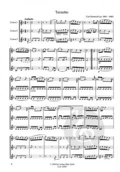 Terzetto per corni von Carl Oestreich für 3 Hörner