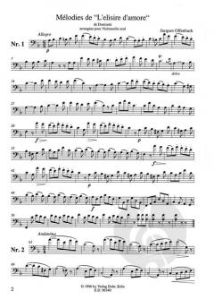 Mélodies de 'L'elisire d'amore' de Donizetti von Jacques Offenbach 