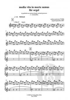 media vita in morte sumus für Orgel von Andreas Petersen im Alle Noten Shop kaufen (Partitur)