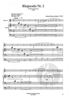 Rhapsodie von Bernard Wayne Sanders für Horn und Orgel