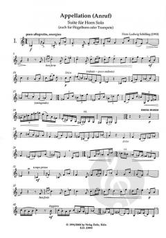Appellation (Anruf) für Horn solo von Hans Ludwig Schilling im Alle Noten Shop kaufen (Partitur)