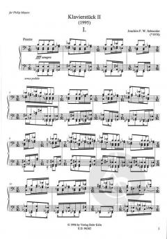 Klavierstück II von Joachim F. W. Schneider im Alle Noten Shop kaufen (Partitur)