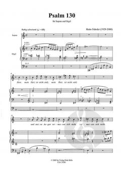 Psalm 130 für Sopran und Orgel von Hatto Ständer 