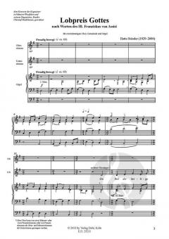 Lobpreis Gottes für zweistimmigen Chor, Gemeinde und Orgel von Hatto Ständer 