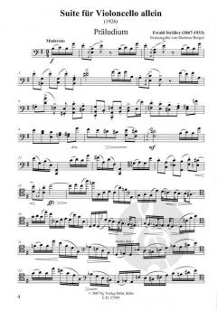 Suite für Violoncello allein von Ewald Strässer im Alle Noten Shop kaufen (Partitur)