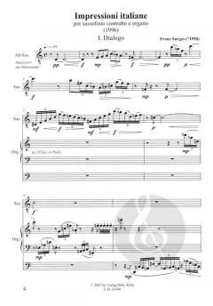 Impressioni italiane per sassofono contralto e organo von Franz Surges 