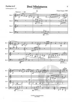 Drei Miniaturen von Franz Surges für Hornquartett
