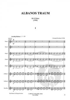 Albanos Traum für acht Flöten von Christoph Weinhart im Alle Noten Shop kaufen (Partitur)