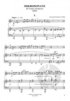 Mikrosonate für Violine und Klavier von Christoph Weinhart im Alle Noten Shop kaufen
