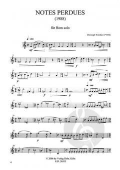 Notes perdues für Horn solo von Christoph Weinhart im Alle Noten Shop kaufen