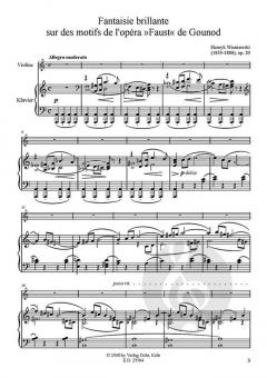 Fantaisie brillante für Violine und Klavier von Henryk Wieniawski im Alle Noten Shop kaufen