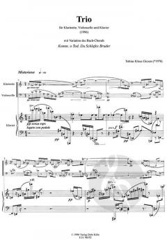 Trio mit Variation des Bach-Chorals 'Komm o Tod, du Schlafes Bruder' (Tobias Giesen) 