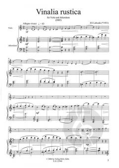 Vinalia rustica für Viola und Akkordeon (Jiri Laburda) 