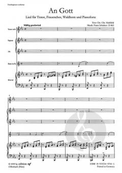 An Gott von Franz Schubert 