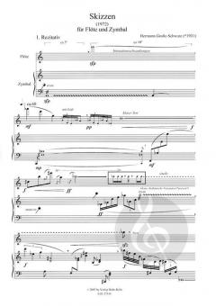 Skizzen für Flöte und Zymbal (Hermann Große-Schware) 