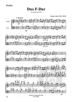 Drei Duos für Violine und Viola von Johann Lütter 