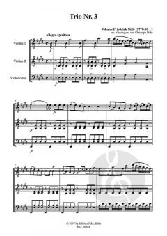 Trio für zwei Violinen und Violoncello von Johann Friedrich Nisle 