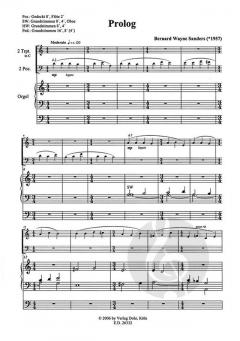 Prolog für zwei Trompeten, zwei Posaunen und Orgel (Bernard Wayne Sanders) 