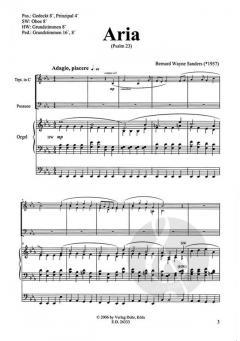 Aria für zwei Trompeten, zwei Posaunen und Orgel (Bernard Wayne Sanders) 
