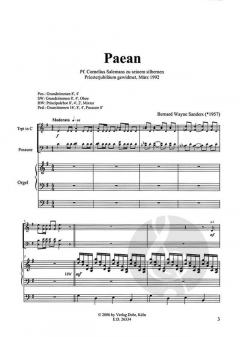 Paean für zwei Trompeten, zwei Posaunen und Orgel (Bernard Wayne Sanders) 