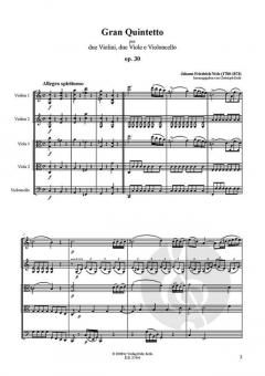Gran Quintetto für 2 Violinen, 2 Violen und Violoncello von Johann Friedrich Nisle 