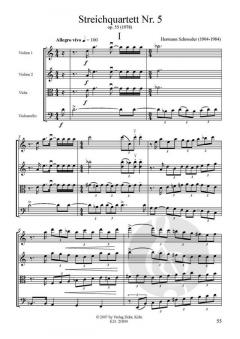 Streichquartette Nr. 4 und Nr. 5 von Hermann Schroeder im Alle Noten Shop kaufen (Partitur)