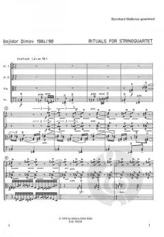 Rituals for Stringquartet von Bojidar Dimov 